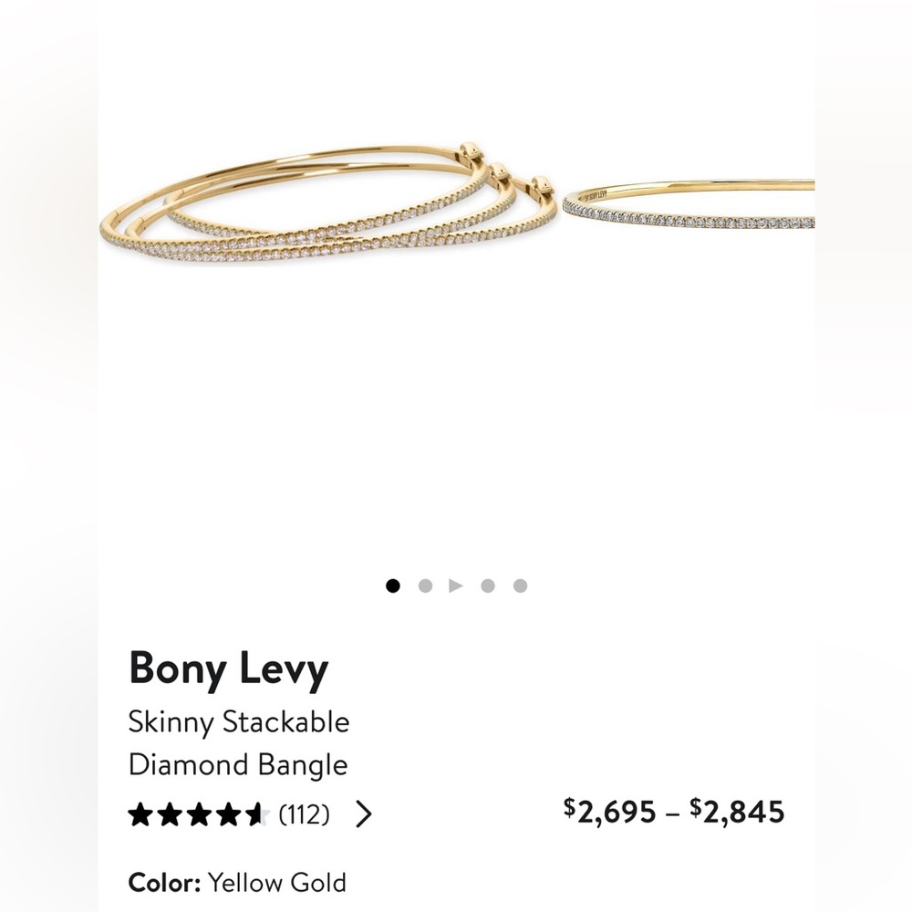 Bony Levy Skinny Stackable Diamond Bangle Bracelet